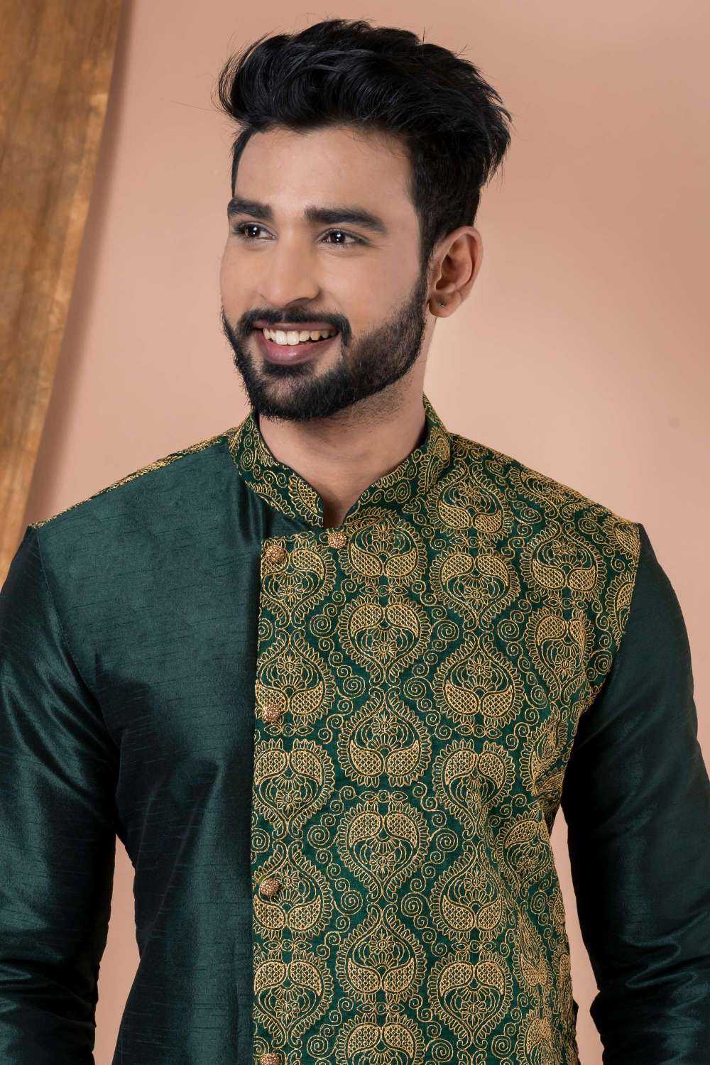 Ynf Banarasi Jacquard RIN223 3426B Mens Wear Wholesale Mens Kurtas Mens Kurta Pyjama Men Wedding kurta Manufacturer