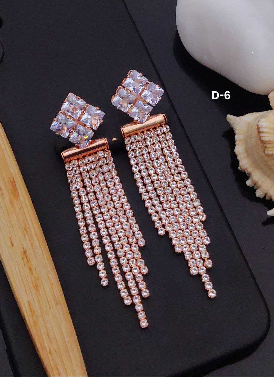Ynf Brass KESH193 Womens Jewellery Wholesale Fancy Earrings AD Diamond Earring Long Earrings Manufacturer