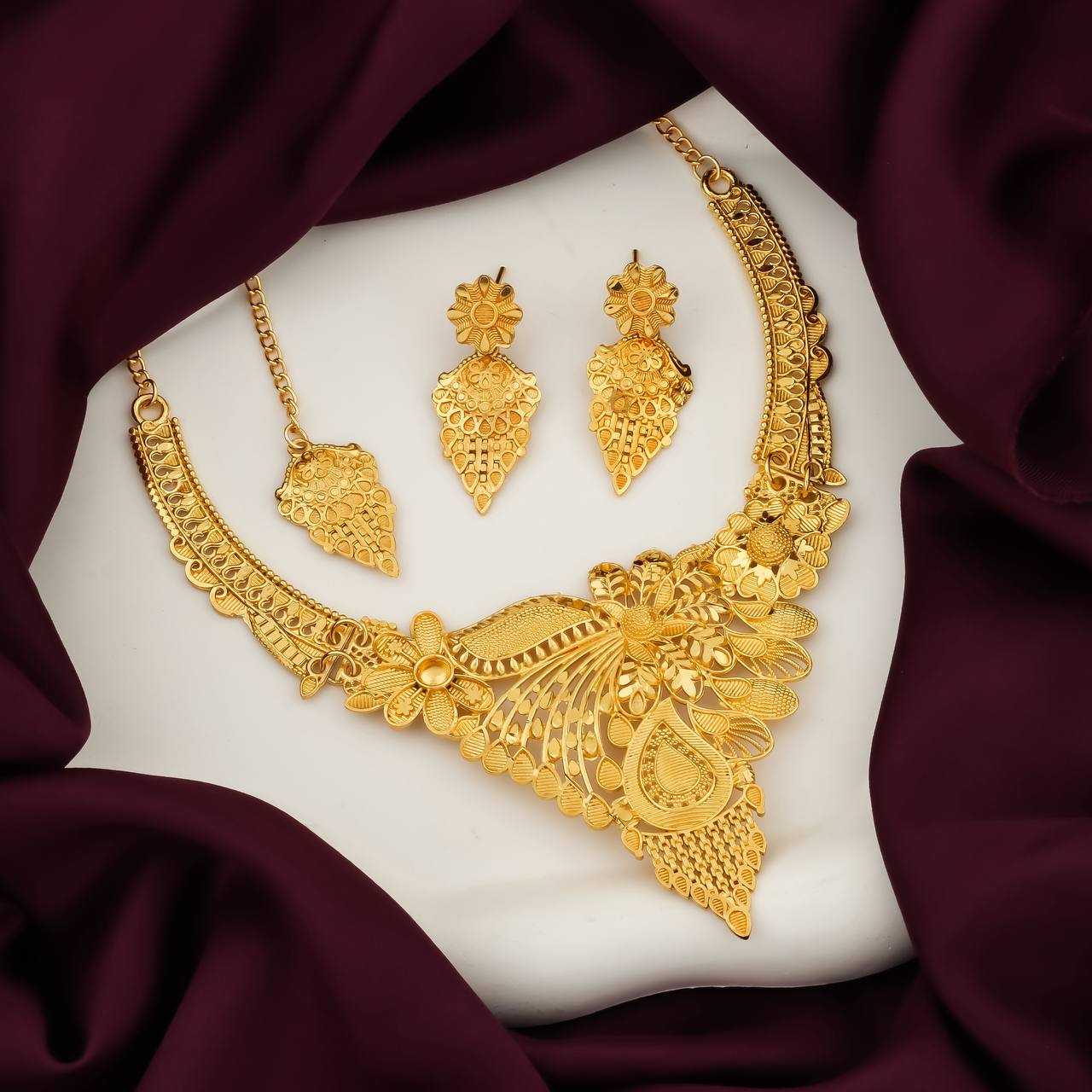 Ynf Brass KESH483 Womens Jewellery Wholesale Necklaces Set Golden Necklace Set Alloy Necklaces Manufacturer