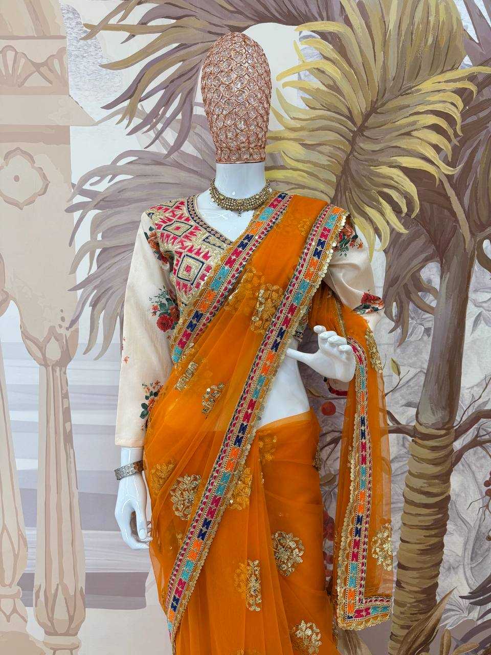 Ynf Butterfly Net RIN215 487 Sarees Wedding Collections Wholesale Party Wear Sarees Sangeet Outfits Manufacturer