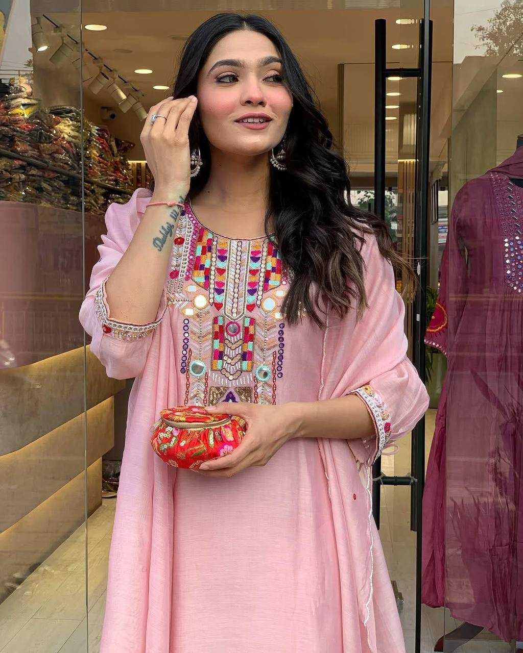 Ynf Chanderi Soft KESH501 craftsmanship Suits & Dresses Wholesale Ladies Suits Embroidery Suits Party wear suits Manufacturer