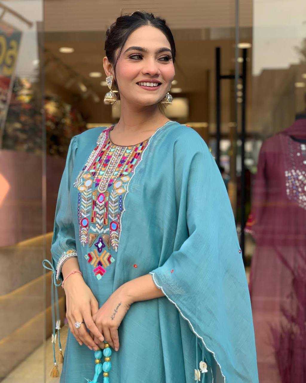 Ynf Chanderi Soft KESH501 craftsmanship Suits & Dresses Wholesale Ladies Suits Embroidery Suits Party wear suits Manufacturer
