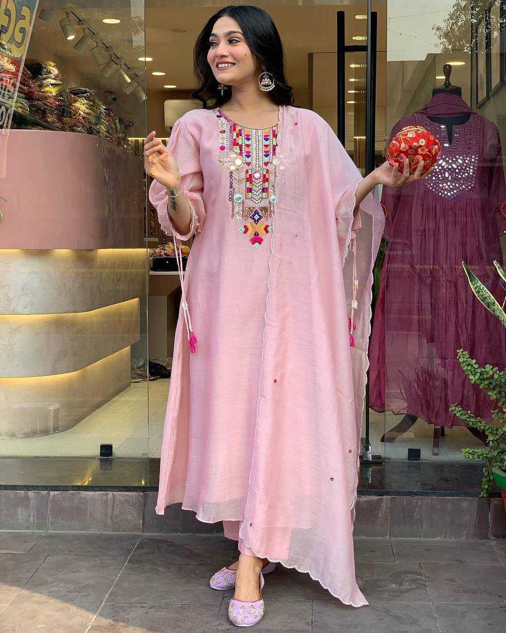 Ynf Chanderi Soft KESH501 craftsmanship Suits & Dresses Wholesale Ladies Suits Embroidery Suits Party wear suits Manufacturer