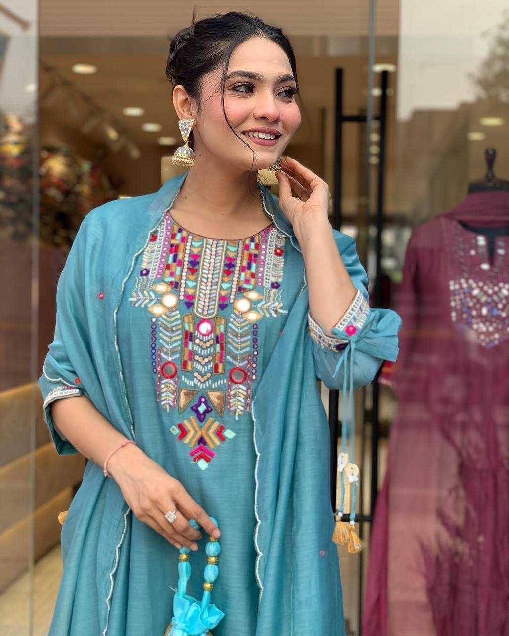 Ynf Chanderi Soft KESH501 craftsmanship Suits & Dresses Wholesale Ladies Suits Embroidery Suits Party wear suits Manufacturer