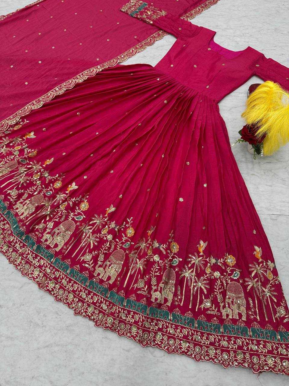 Ynf Chinon KESH497 224 Gowns Wholesale Embroidery Gowns Party Gowns Long Gowns Manufacturer
