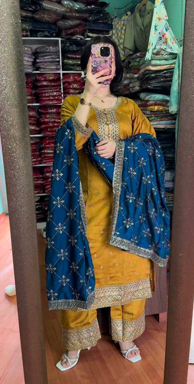 Ynf Chinon KESH499 842 Suits & Dresses Wholesale Embroidery Suits Party wear suits Wedding Suits Manufacturer