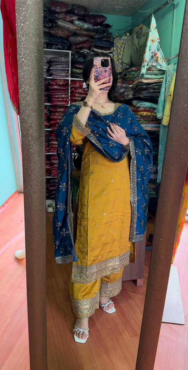 Ynf Chinon KESH499 842 Suits & Dresses Wholesale Embroidery Suits Party wear suits Wedding Suits Manufacturer