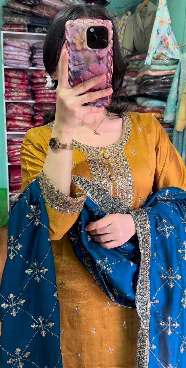Ynf Chinon KESH499 842 Suits & Dresses Wholesale Embroidery Suits Party wear suits Wedding Suits Manufacturer