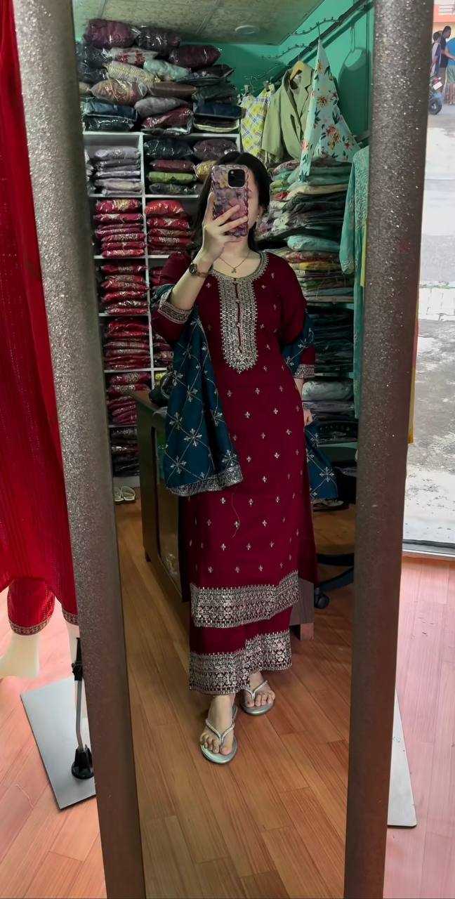 Ynf Chinon KESH499 842 Suits & Dresses Wholesale Embroidery Suits Party wear suits Wedding Suits Manufacturer