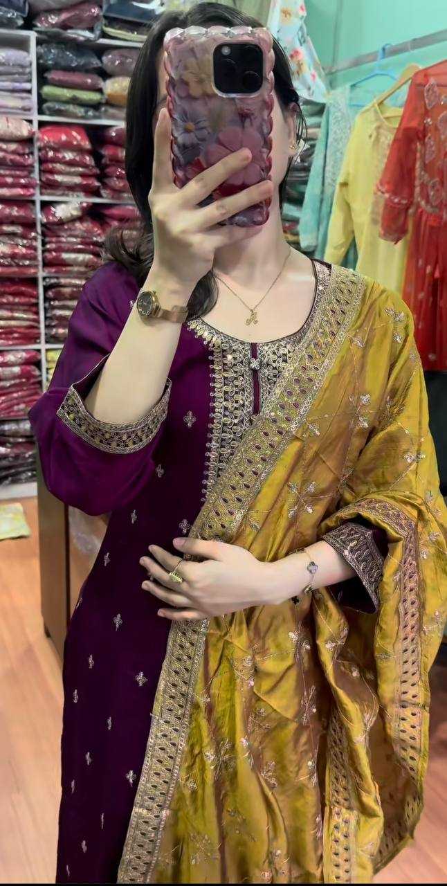 Ynf Chinon KESH499 842 Suits & Dresses Wholesale Embroidery Suits Party wear suits Wedding Suits Manufacturer