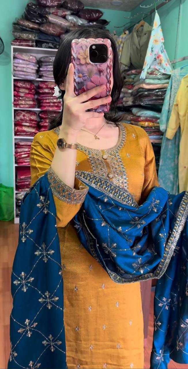 Ynf Chinon KESH499 842 Suits & Dresses Wholesale Embroidery Suits Party wear suits Wedding Suits Manufacturer