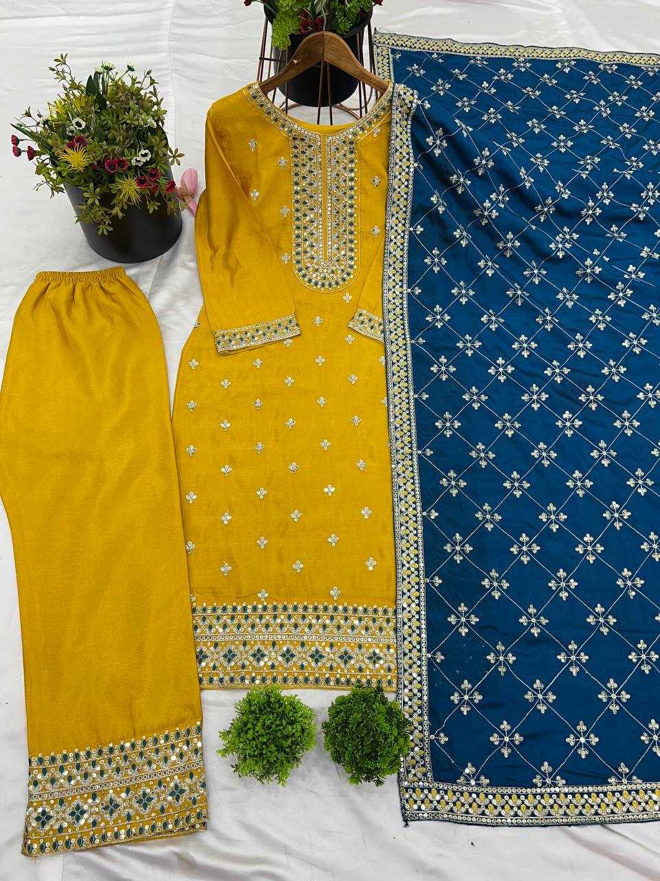 Ynf Chinon KESH499 842 Suits & Dresses Wholesale Embroidery Suits Party wear suits Wedding Suits Manufacturer