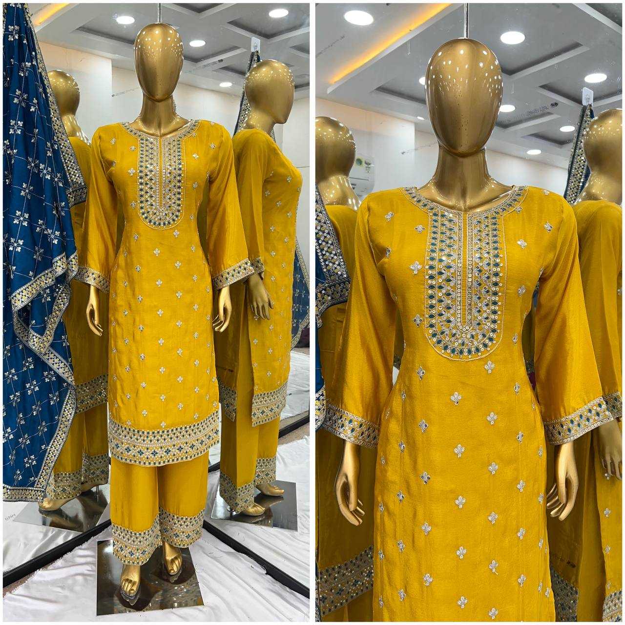Ynf Chinon KESH499 842 Suits & Dresses Wholesale Embroidery Suits Party wear suits Wedding Suits Manufacturer