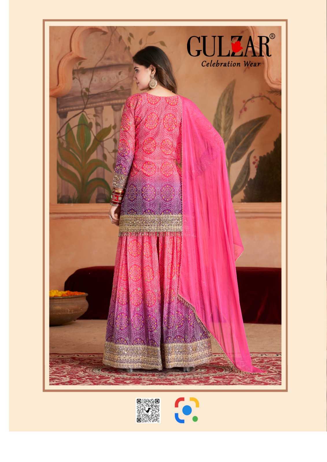Ynf Chinon RIN184 Rangeela by Gulzar-2121 Suits & Dresses Wedding Collections Festive Collections Wholesale Printed Suits Palazzo Suit Wedding Outfits Manufacturer