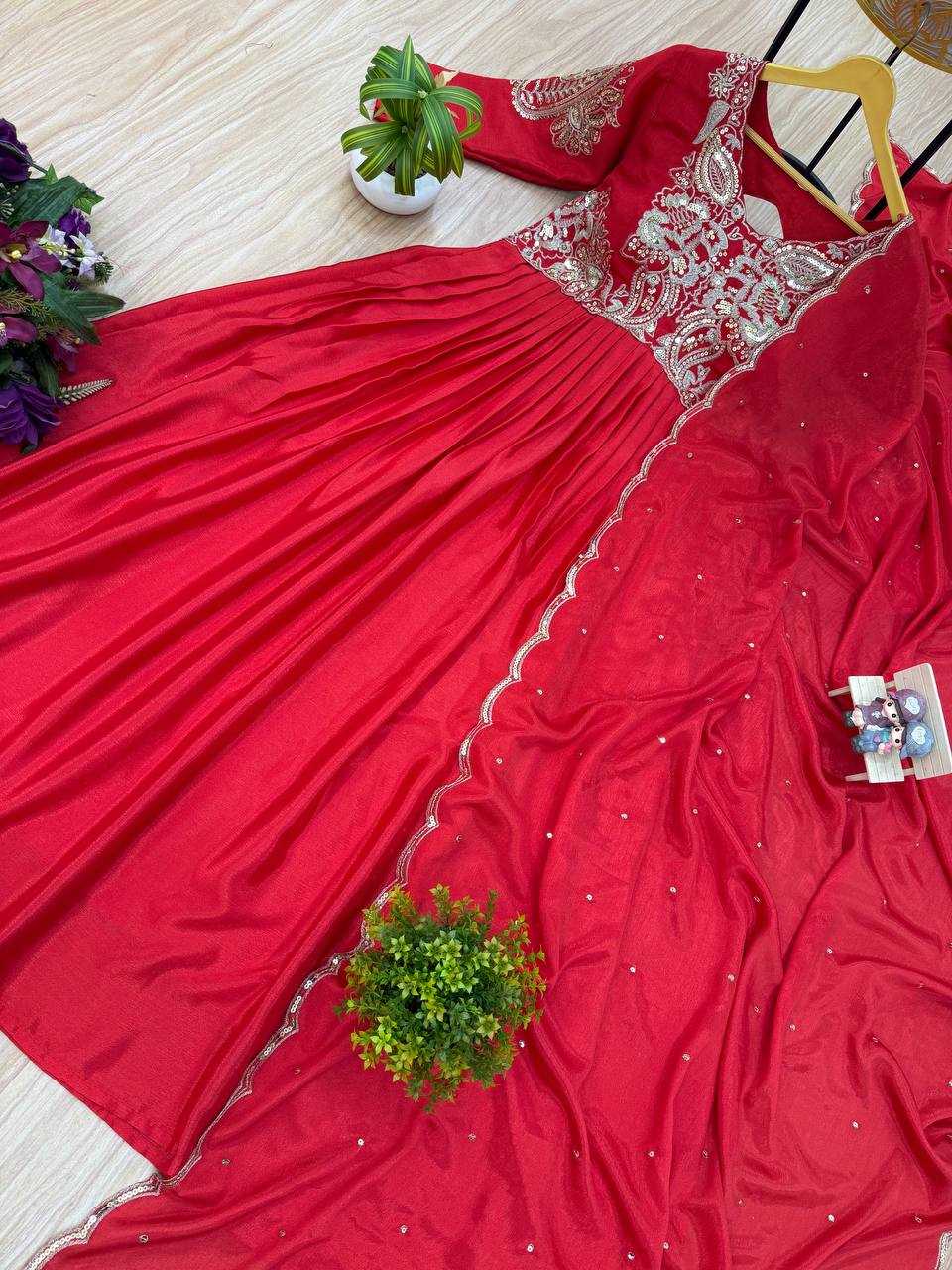 Ynf Chinon RIN215 1109 Gowns Bollywood Collections Wholesale Wedding Gown Designer Gowns Nushrratt Bharuccha Collections Manufacturer