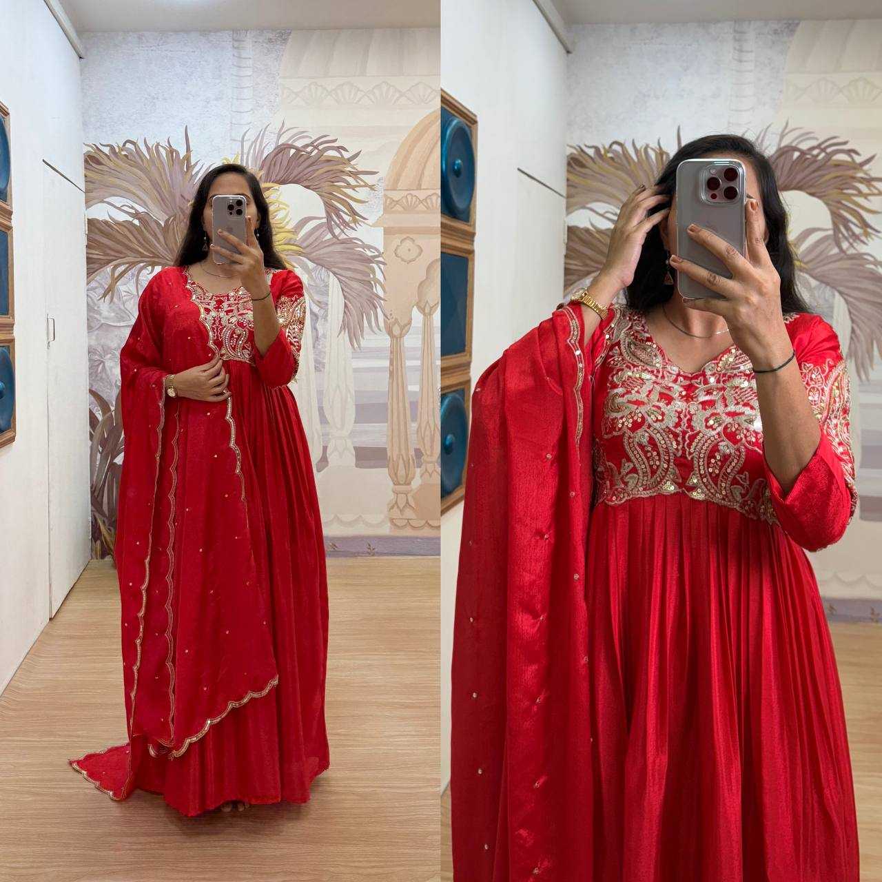 Ynf Chinon RIN215 1109 Gowns Bollywood Collections Wholesale Wedding Gown Designer Gowns Nushrratt Bharuccha Collections Manufacturer