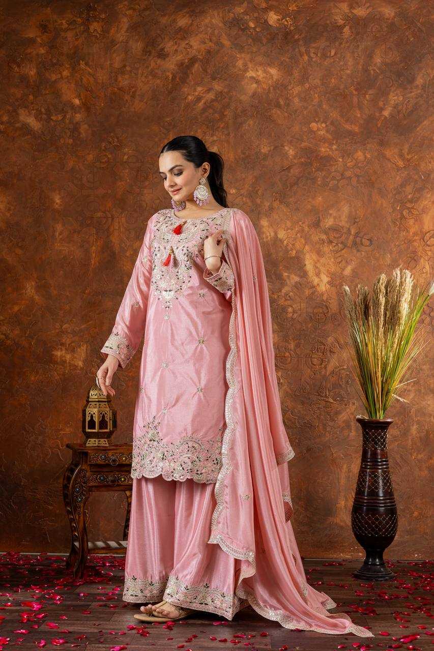 Ynf Chinon Silk KESH141 191 Suits & Dresses Wholesale Embroidery Suits Ladies Silk Suit Designer Suits Manufacturer