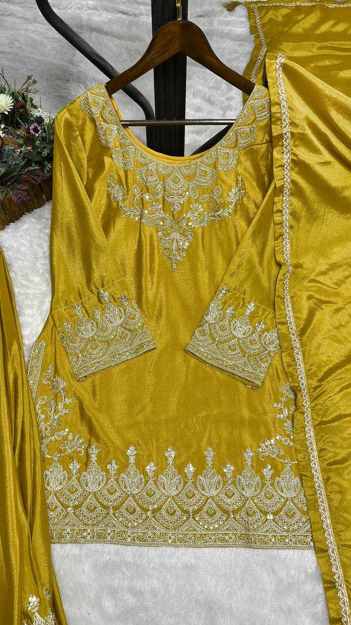 Ynf Chinon Silk KESH159 604 Suits & Dresses Wedding Collections Festive Collections Wholesale Sharara Salwar Suits Ladies Silk Suit Designer Suits Manufacturer