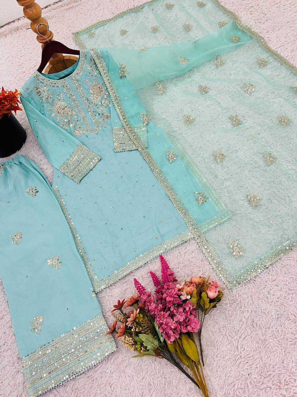 Ynf Chinon Silk KESH499 5273 Kurti Wholesale Fancy Kurti Embroidered Kurtis Silk Kurtis Manufacturer