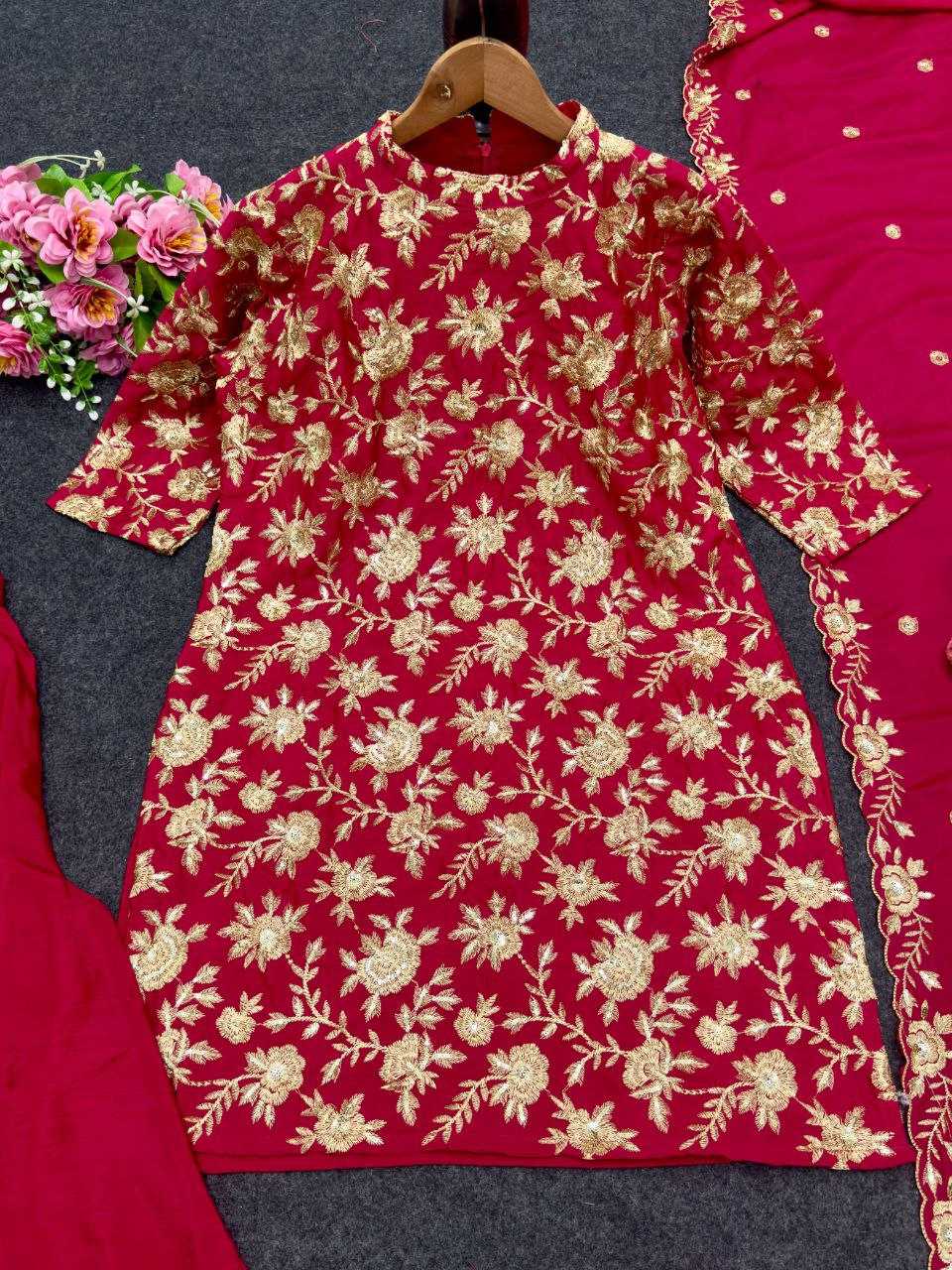 Ynf Chinon Silk KESH516 9264 Suits & Dresses Wholesale Embroidery Suits Palazzo Suit Party wear suits Manufacturer