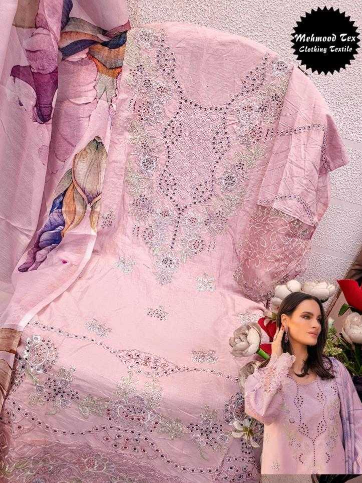 Ynf Cotton Cambric KESH444 MEHMOOD TEX-70 Suits & Dresses Wedding Collections Festive Collections Wholesale Embroidery Suits Cotton Suits Pink Salwar Suit Manufacturer