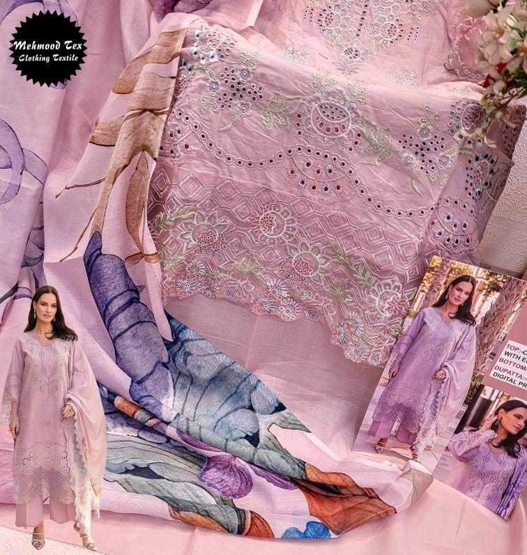 Ynf Cotton Cambric KESH444 MEHMOOD TEX-70 Suits & Dresses Wedding Collections Festive Collections Wholesale Embroidery Suits Cotton Suits Pink Salwar Suit Manufacturer