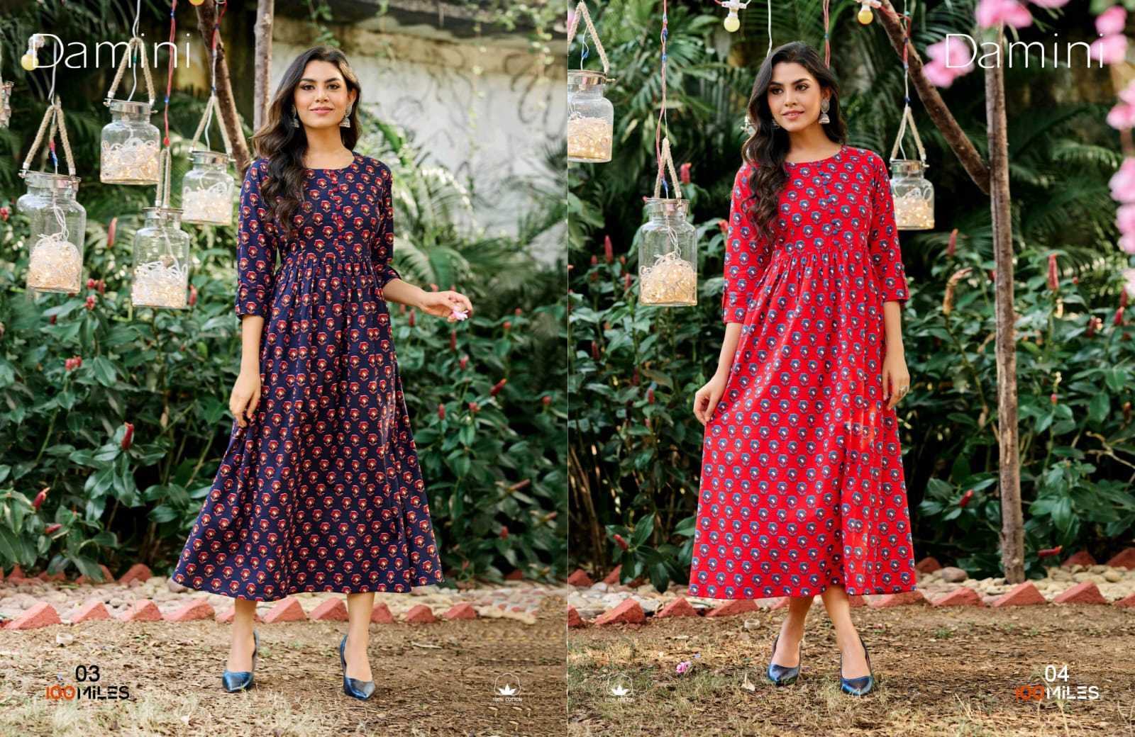Ynf Cotton RIN190 100MILES-Damini Setwise Collections Wholesale Gowns Catalogs Manufacturer
