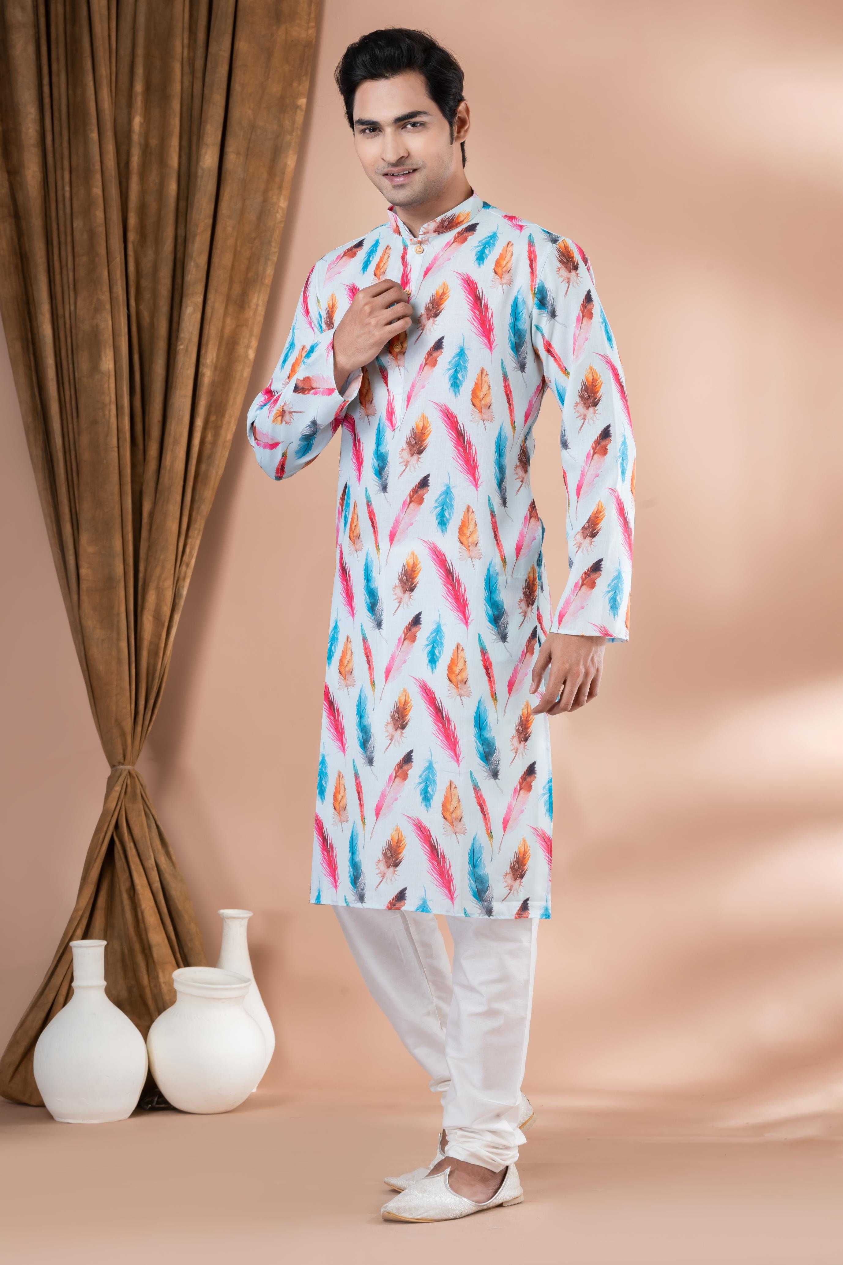 Ynf Cotton RIN223 3366C Mens Wear Festive Collections Wholesale Mens Kurtas Mens Kurta Pyjama Onam Collections Manufacturer