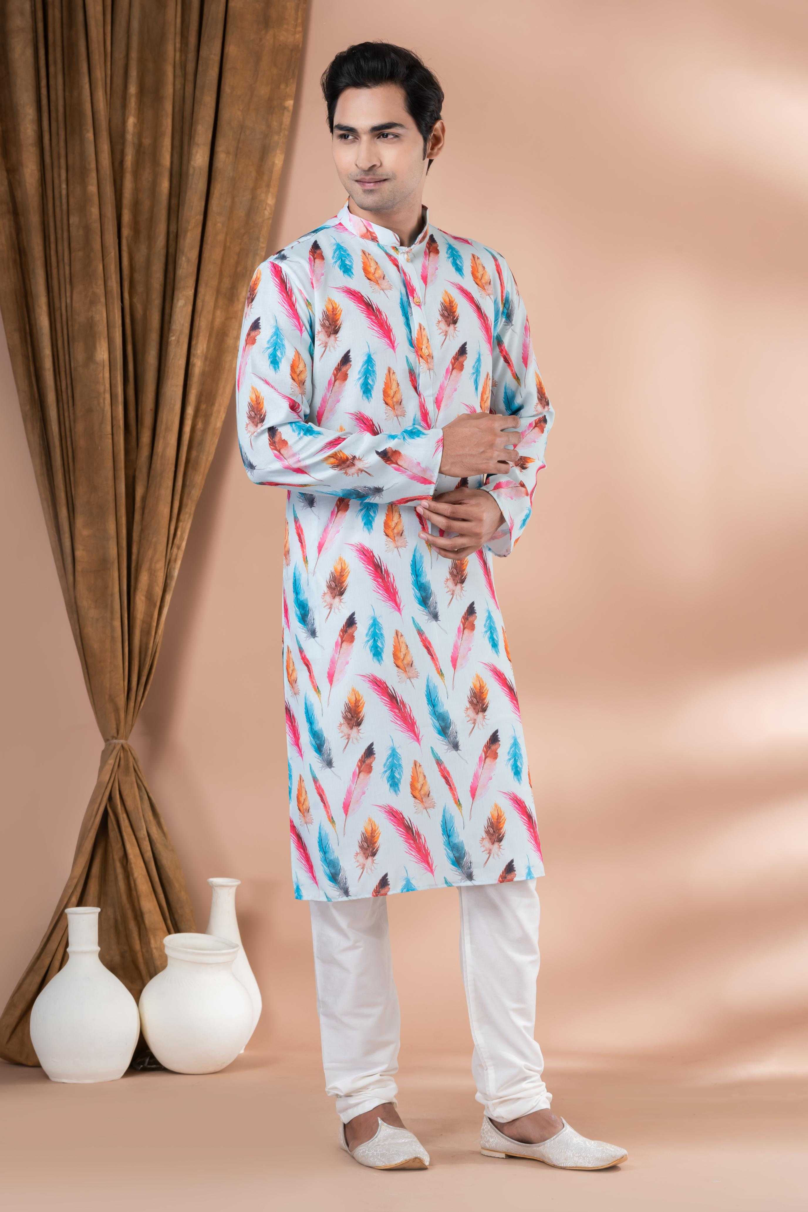 Ynf Cotton RIN223 3366C Mens Wear Festive Collections Wholesale Mens Kurtas Mens Kurta Pyjama Onam Collections Manufacturer