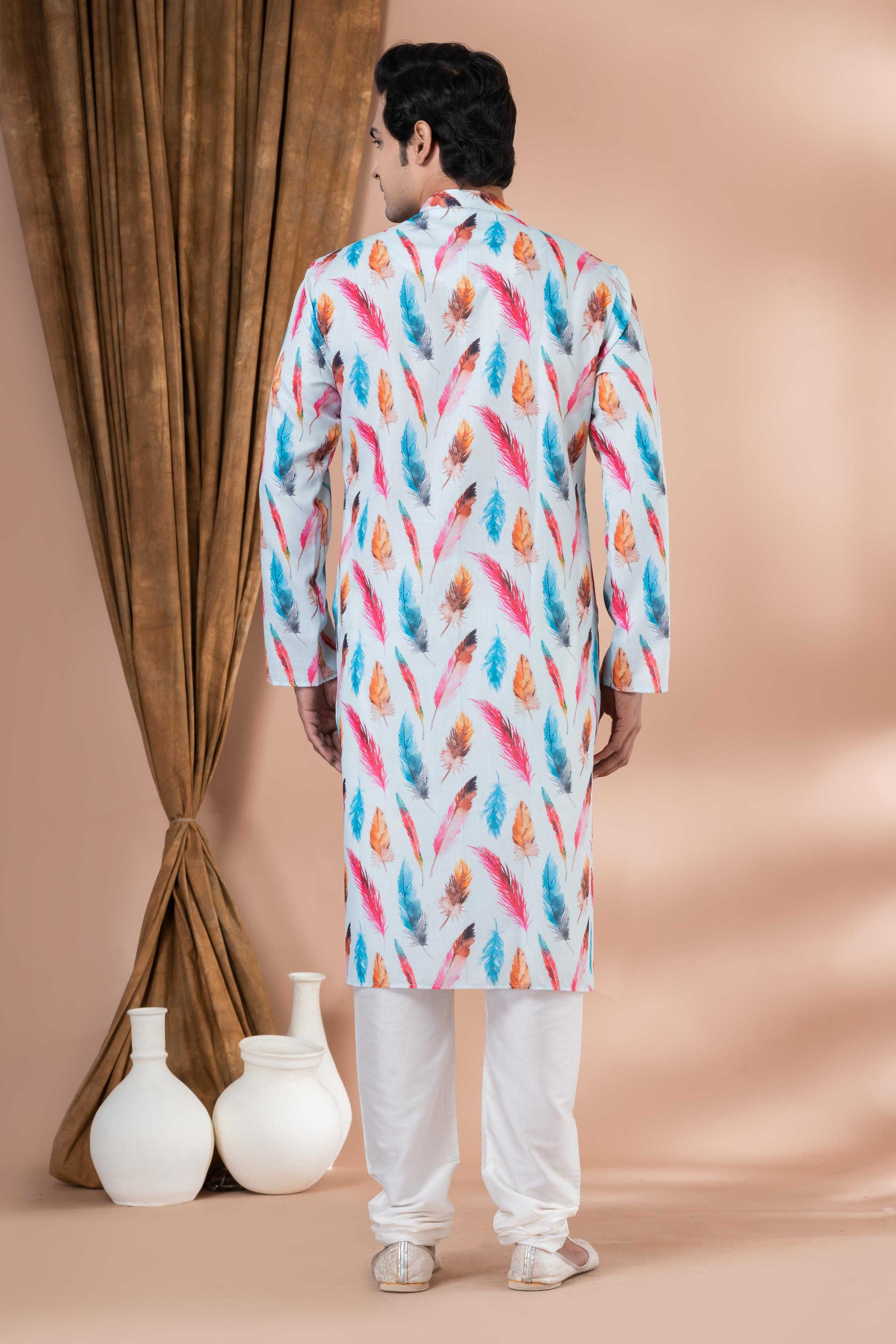 Ynf Cotton RIN223 3366C Mens Wear Festive Collections Wholesale Mens Kurtas Mens Kurta Pyjama Onam Collections Manufacturer