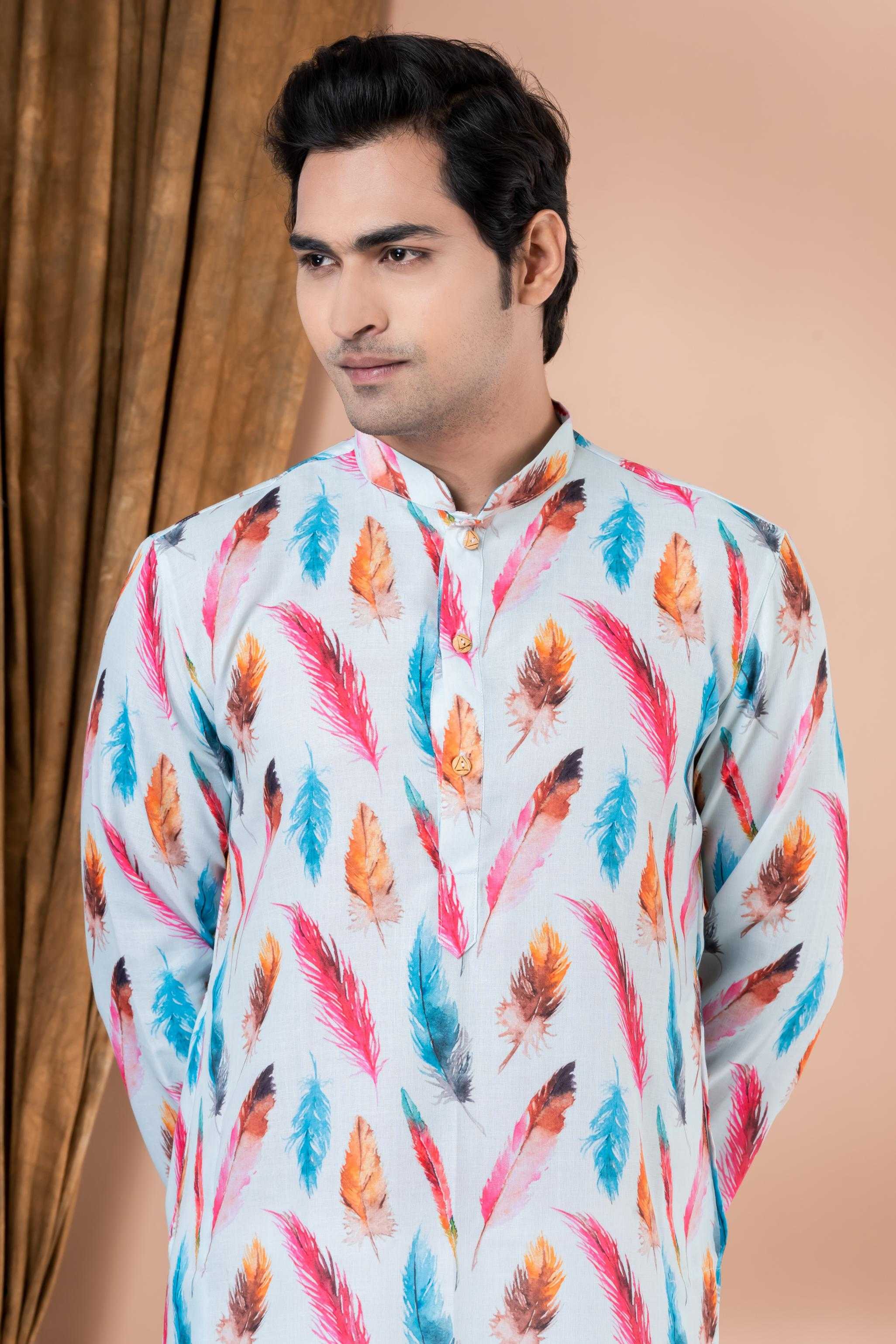 Ynf Cotton RIN223 3366C Mens Wear Festive Collections Wholesale Mens Kurtas Mens Kurta Pyjama Onam Collections Manufacturer