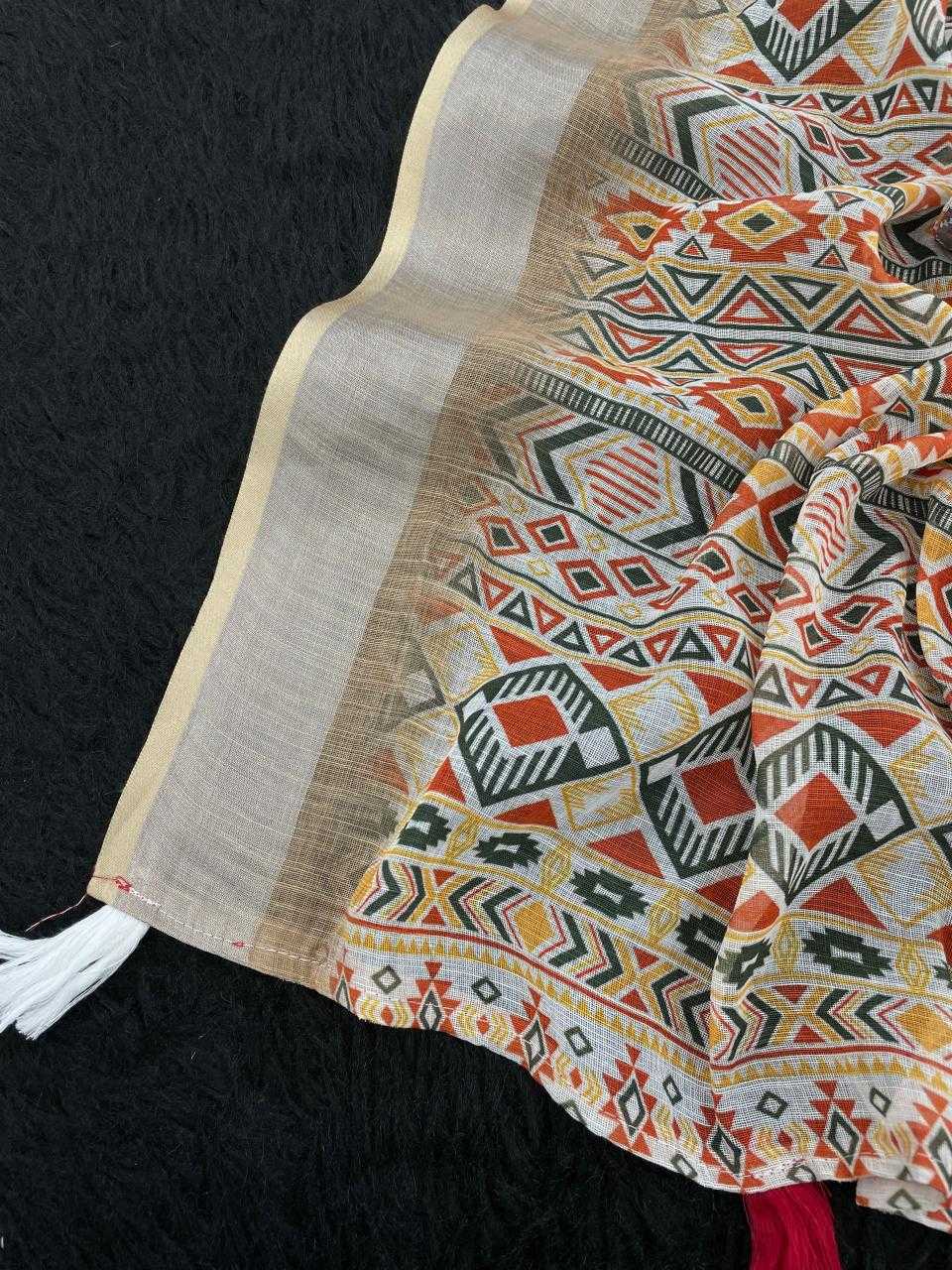 Ynf Cotton RIN231 ANKITA LILEN Sarees Wholesale Zari Border Sarees Manufacturer