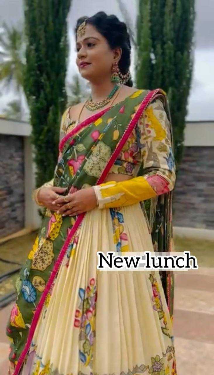 Ynf Crepe KESH496 514 Lehengas Wholesale Kalamkari Lehenga Traditional Lehenga Printed Lehenga Manufacturer
