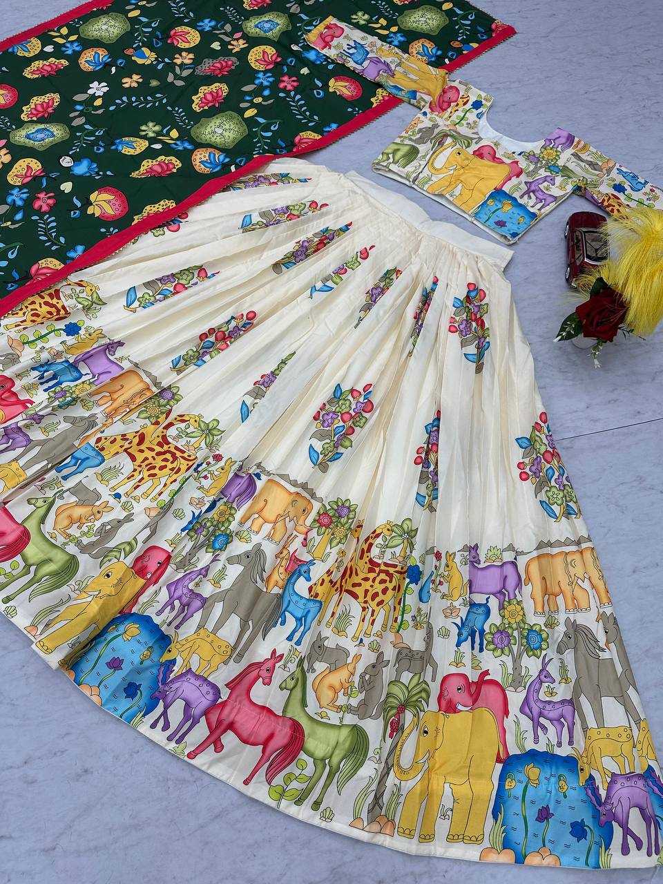 Ynf Crepe KESH496 514 Lehengas Wholesale Kalamkari Lehenga Traditional Lehenga Printed Lehenga Manufacturer