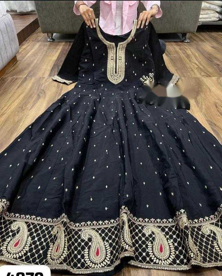 Ynf Crepe KESH506 140 Gowns Wholesale Fancy Gowns Embroidery Gowns Designer Gowns Manufacturer