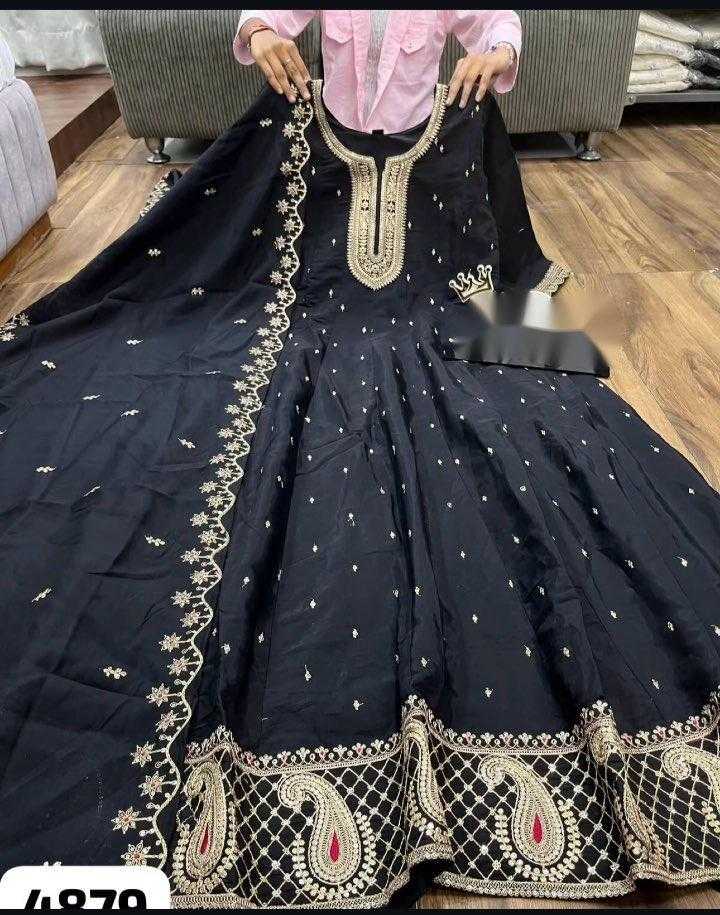 Ynf Crepe KESH506 140 Gowns Wholesale Fancy Gowns Embroidery Gowns Designer Gowns Manufacturer
