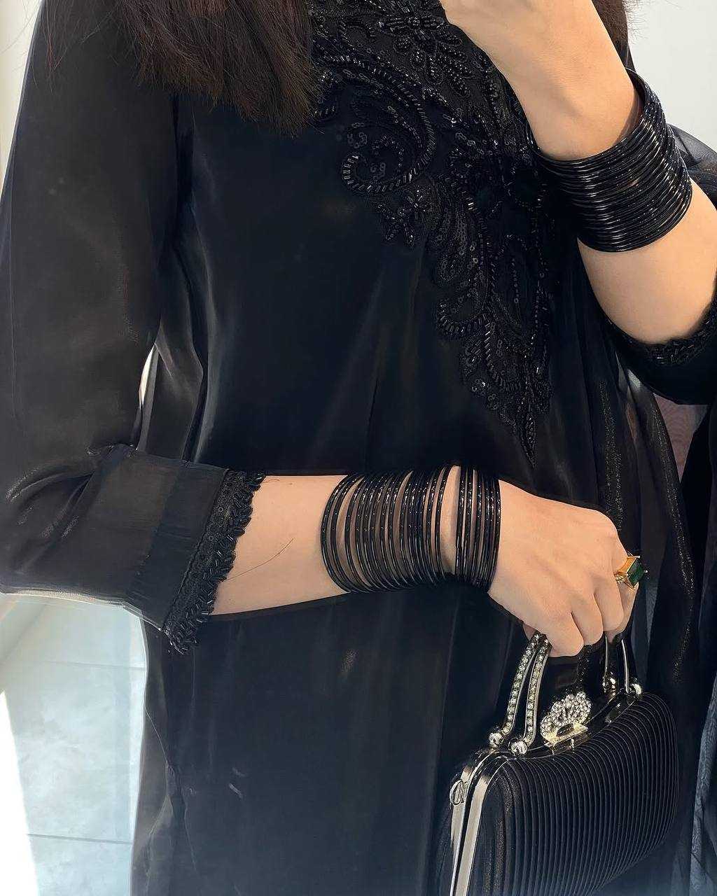 Ynf Crepe RIN197 4703 Suits & Dresses Wholesale Embroidery Suits Designer Suits Black Salwar Suit Manufacturer