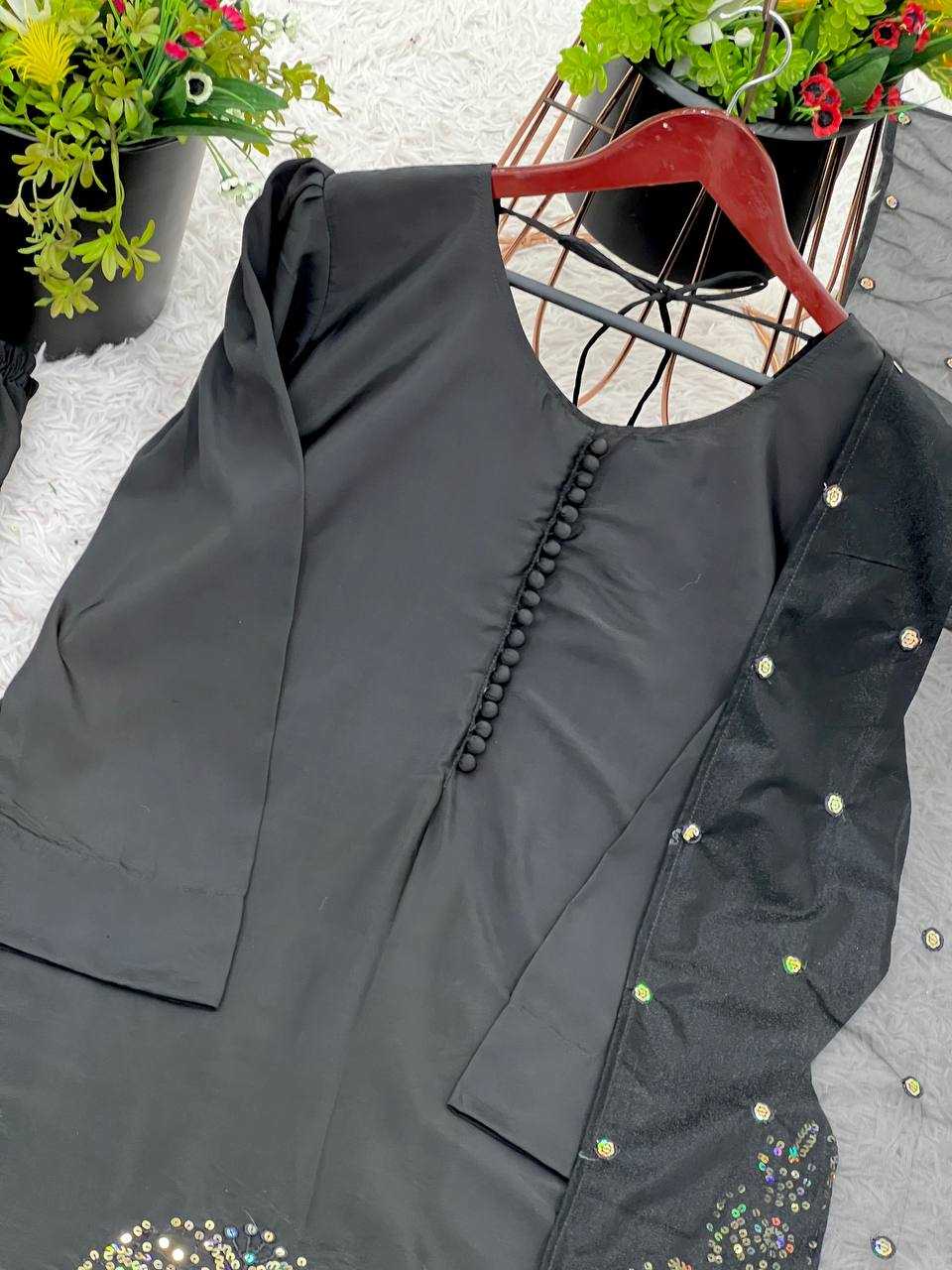 Ynf Crepe Silk KESH499 5267 Suits & Dresses Wholesale Sharara Salwar Suits Embroidery Suits Black Salwar Suit Manufacturer