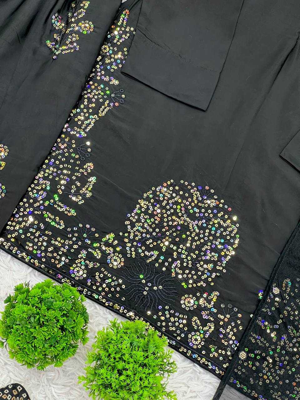Ynf Crepe Silk KESH499 5267 Suits & Dresses Wholesale Sharara Salwar Suits Embroidery Suits Black Salwar Suit Manufacturer