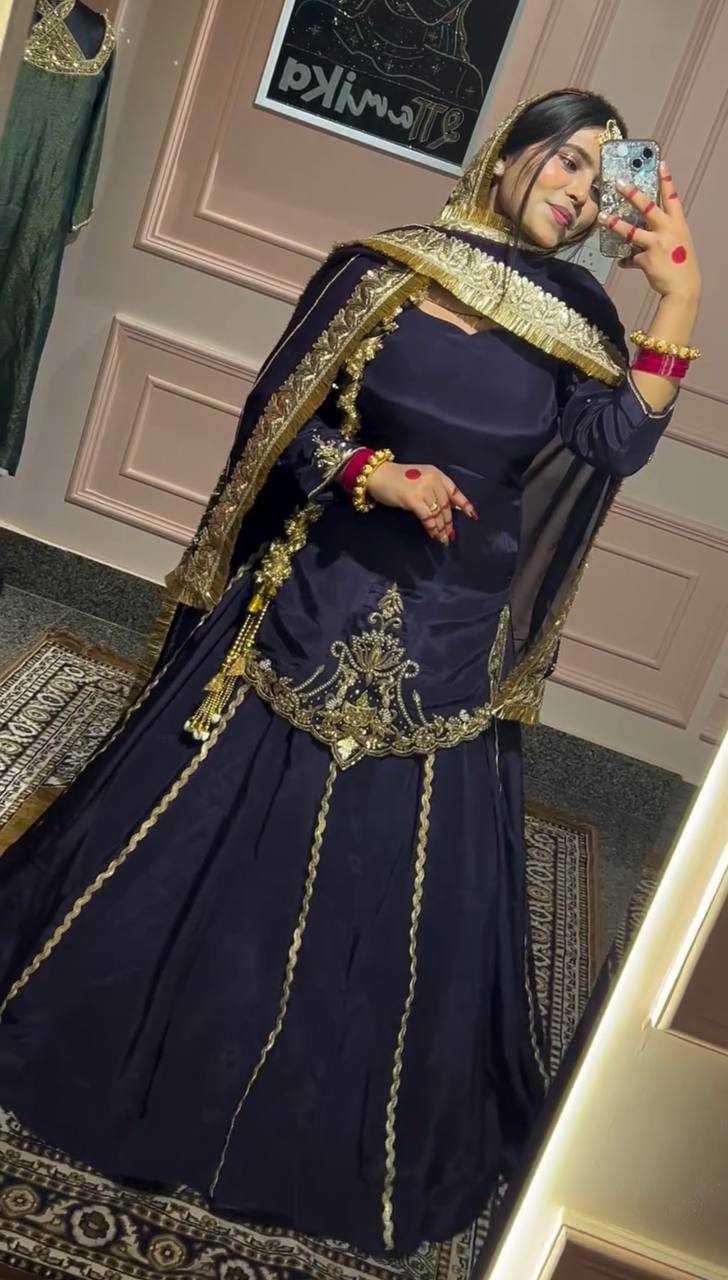 Ynf Crepe Silk RIN197 4587 Suits & Dresses Wholesale Embroidery Suits Designer Suits Black Salwar Suit Manufacturer