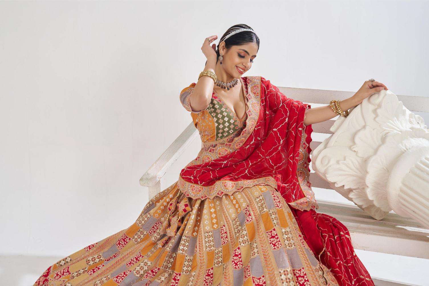 Ynf Dola Silk RIN230 128 Lehengas Wholesale Designer Lehenga Fancy Lehenga Silk Lehenga Manufacturer