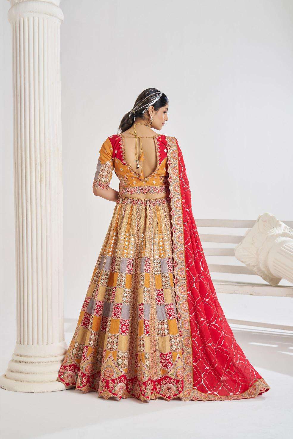 Ynf Dola Silk RIN230 128 Lehengas Wholesale Designer Lehenga Fancy Lehenga Silk Lehenga Manufacturer