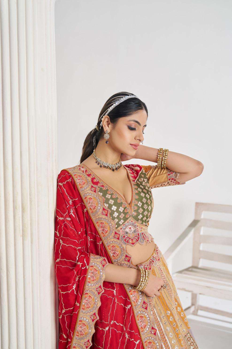 Ynf Dola Silk RIN230 128 Lehengas Wholesale Designer Lehenga Fancy Lehenga Silk Lehenga Manufacturer
