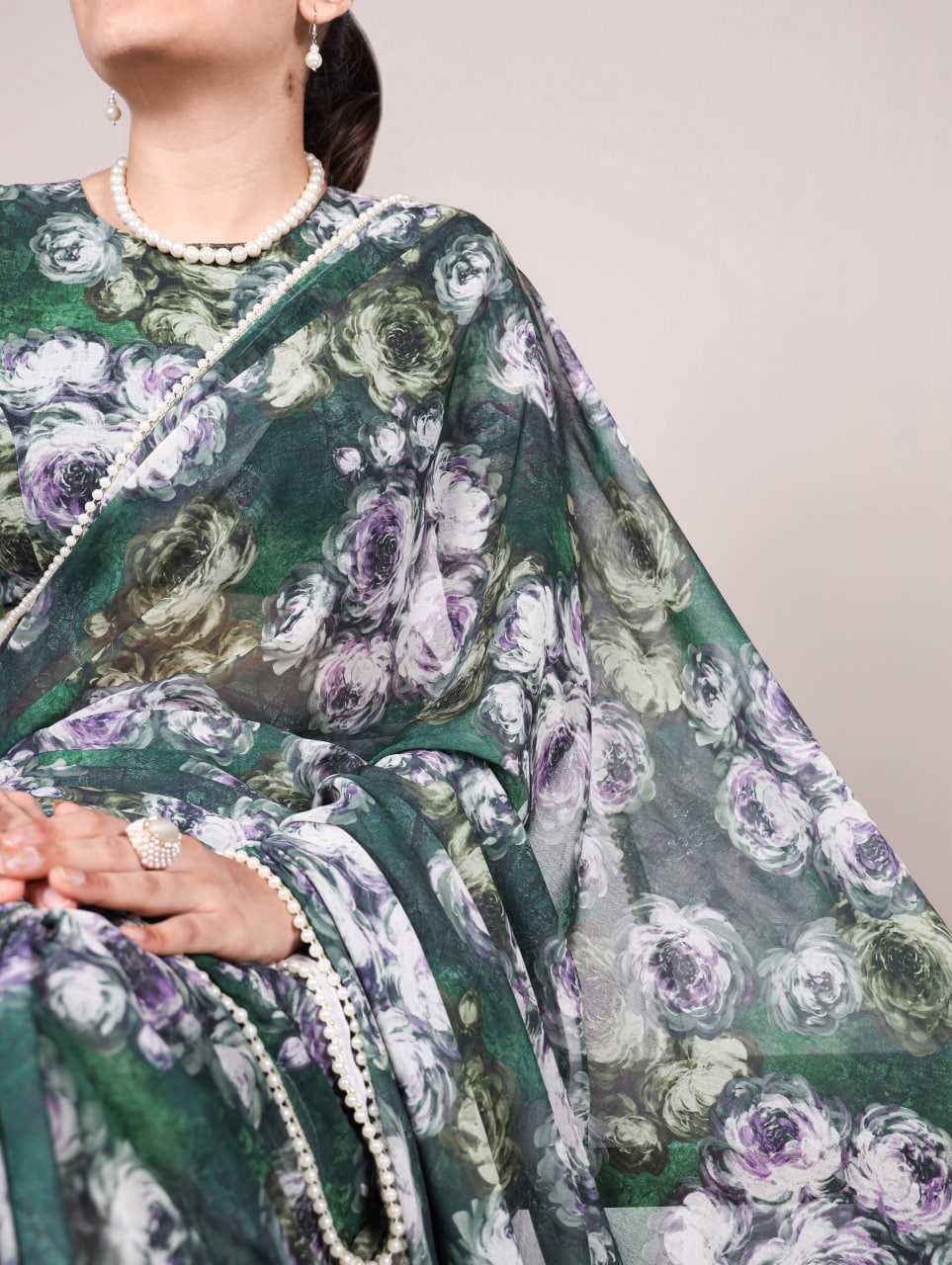 Ynf Fancy KESH134 7042 Sarees Wholesale Printed Sarees Floral Sarees Lightweight Sarees Manufacturer