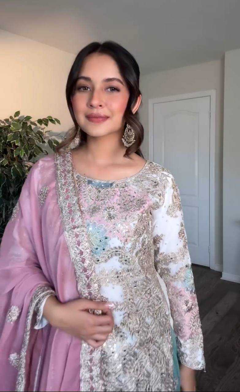Ynf Faux Georgette KESH141 1092 Suits & Dresses Wholesale Embroidery Suits Palazzo Suit Georgette Suit Manufacturer
