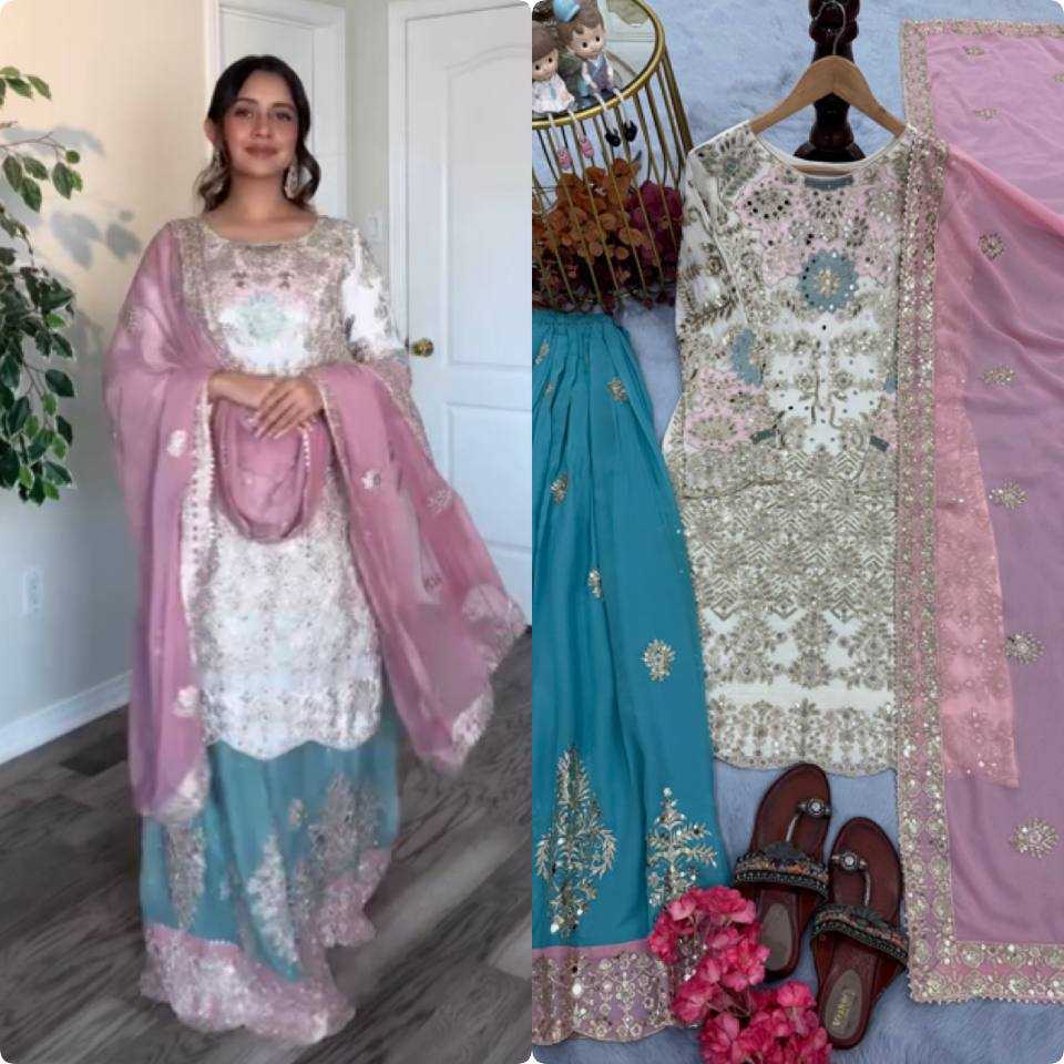 Ynf Faux Georgette KESH141 1092 Suits & Dresses Wholesale Embroidery Suits Palazzo Suit Georgette Suit Manufacturer
