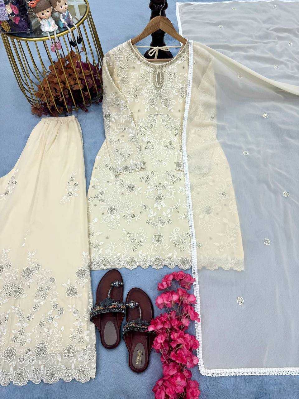 Ynf Faux Georgette KESH141 196 Suits & Dresses Wholesale Embroidery Suits Georgette Suit Designer Suits Manufacturer