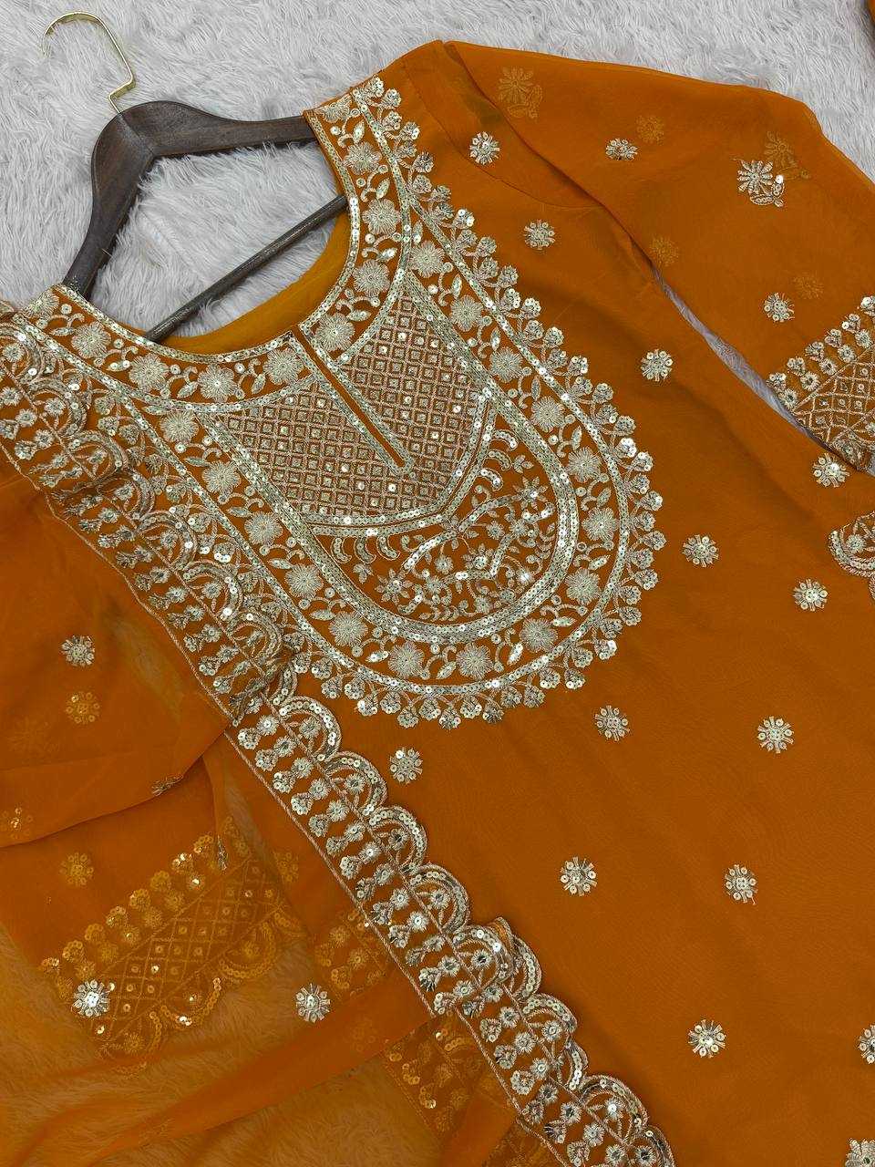 Ynf Faux Georgette KESH159 1033 Suits & Dresses Wholesale Sharara Salwar Suits Georgette Suit Designer Suits Manufacturer