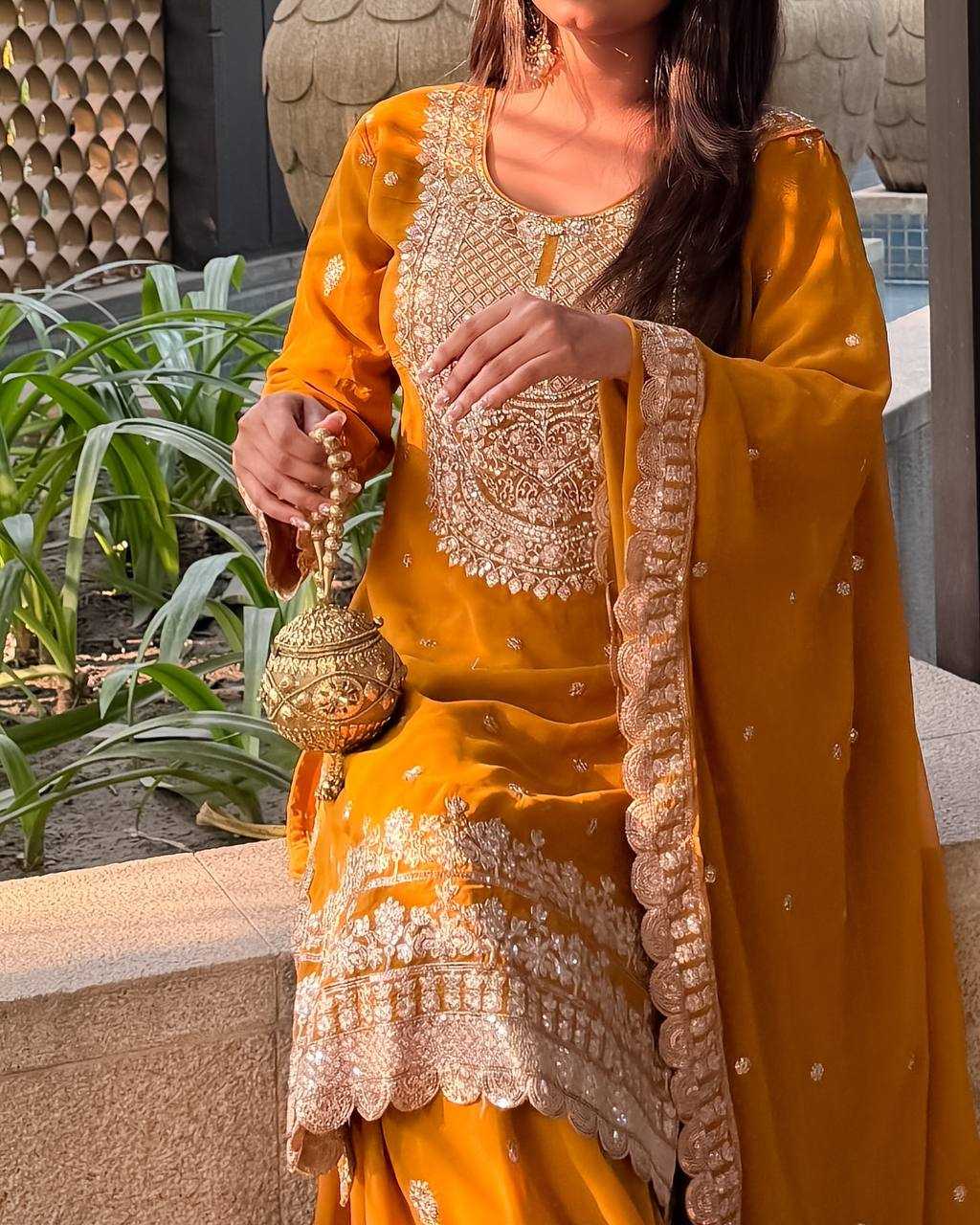 Ynf Faux Georgette KESH159 1033 Suits & Dresses Wholesale Sharara Salwar Suits Georgette Suit Designer Suits Manufacturer