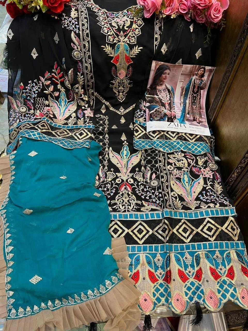 Ynf Faux Georgette KESH444 ZAHA 10019 Suits & Dresses Islamic Clothing Festive Collections Wholesale Pakistani Suits Georgette Suit Semi Stitched Suits Manufacturer